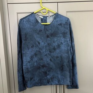 Vince Navy Long Sleeve Top